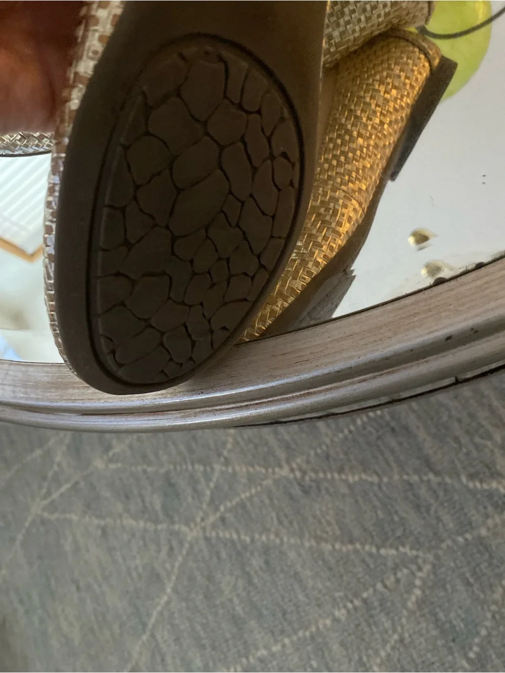 Vionic Metallic Gold Woven Ballet Flats - Women. 6.5